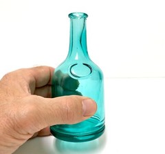 Small Aqua Green Wine Jug Shaped Decorative Bottle