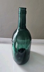 Dark Green Glass Wine Bottle 8&Prime;H Stamped 29 231 F