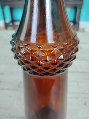 Vintage Amber Akadama Honey Wine Bottle