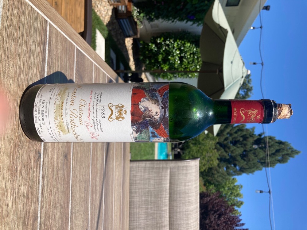 Chateau Mouton Rothschild Pauillac 1985 Empty Bottle + cork