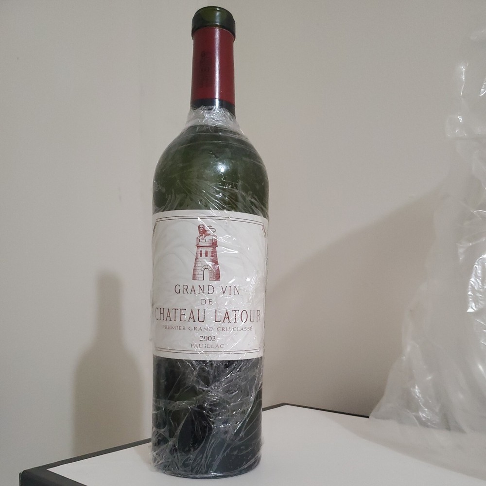 Empty Bottle Of Fine Wine Chateau Latour 2003