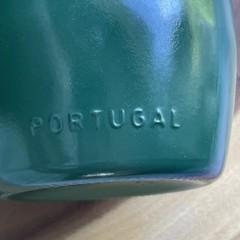 J.M. Da Fonseca Vintage Green Painted Wine Glass From Azeitao, Portugal No Chips
