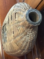Vintage Wicker Bottle 1800s