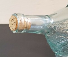 Vtg.London WINERY LTD Aqua Green Glass Horizontal Bottle w/Handle London Ontario