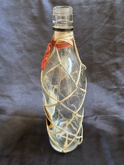 Vintage Lagosta Rose Wine Bottle Portugal Raffia Net Real Vinicola