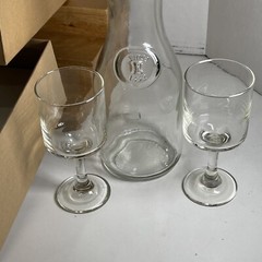 Vintage 1970&rsquo;s Paul Masson Rose&rsquo; Glass Set in Box