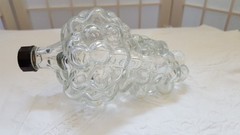 Vintage Grapes Bunch Glass Bottle Made in France *Empty* Original Twist Lid