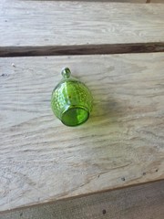 Gallo Half Gallon Flavor -Guard Green Glass Bottle Embossed Grapes & Vines VTG