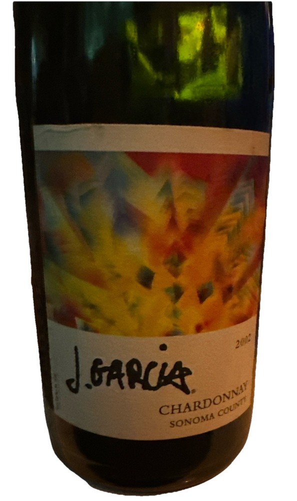 Official Jerry Garcia Wine Bottle 2002 Vintage Empty W/o Cork “iceberg” Artwork