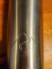 Ozark Trail stainless steel wine bottle Screw cap, never used Silver & Black