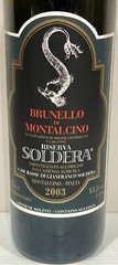 BRUNELLO DI MONTALCINO RISERVA 2003 EMPTY RED WINE BOTTLE (PRODUCT OF ITALY)
