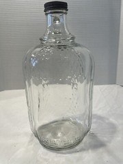 Vintage Rare Embossed Half Gallon Glass Wine Jug
