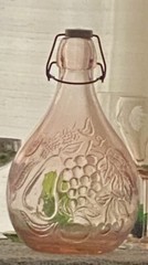 CASADIS MILANO VINTAGE 10&Prime;×7&Prime; JUS DE FRUIT PINK GLASS WINE DECANTER JUG 2 Liters