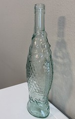 Vtg Empty Italian Fish Shaped Wine Bottle 13&Prime; Pescevino Glass Beach Nautical