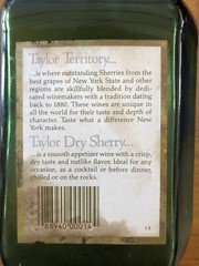 Vintage TAYLOR Dry Sherry Wine Bottle Dark Green Hammondsport NY New York