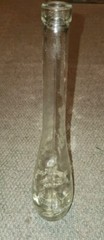 Vintage Clear Glass Blown Wine Bottle Funky Botom 16.5 Inches Tall