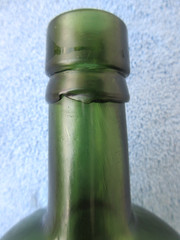 Vintage Late 1800s? Mold Blown Wine? Bottle With Hand Applied Top