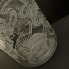 Vintage Paul Masson Norman Kosarin Wine Decanter Carafe Etched Glass 1852