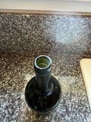 VINTAGE Dark Green D.O.M Wine Bottle