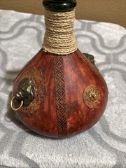Italian leather wrapped decanter vintage