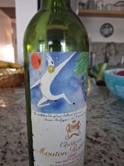 1982 Chateau MOUTON-ROTHSCHILD, Pauillac, Empty Bottle Art by John Huston