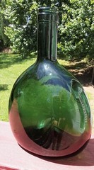 Vintage Mateus Rose Style Vintage Teal green empty Wine Bottle UNLABELED
