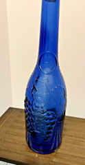 Vintage Cobalt Blue Glass Wine Bottle