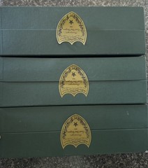 (3) Vintage Dom Perignon 1990/1988 Cuvee 750ml size Empty Box with Pamphlet