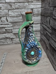 12&Prime; Ceramic Wine Genie Fantasy Bottle Pirate Decor Halloween Prop Jar Figurine