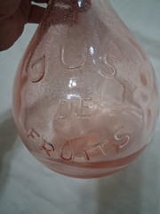 CASADIS MILANO VINTAGE 10&Prime;×7&Prime; JUS DE FRUIT PINK GLASS WINE DECANTER JUG 2 Liters