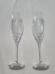 Dom Perignon Champagne 9.5&Prime; Glasses Set Of 2 NICE MUST SEE