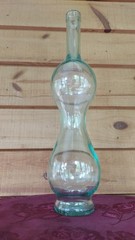 ITALIAN ART GLASS WINE BOTTLE DECORATION 22&Prime;H X 4-3/4&Prime; DIA. MARKED SVE A 3LT