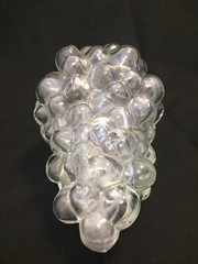 Clear Glass Bottle Grape Bunch Shaped Wine Decanter 6.5&Prime; Cluster Vintage Decor