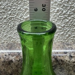Vintage M LAMONT VINEYARDS 2/5 Pint Green Glass Empty Wine Cruets Bottles.
