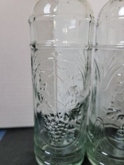Lot of 3 Glass Grape Vine Wine Bottles Made in Spain 1 Liter Good Condition