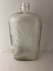 Vintage 1/2 Gallon Embossed Glass Wine Bottle