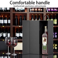 Wine Gift Box 12.8 x 3.8 x 3.8 in,Bottle Gifts Boxe For Liquor Black-01