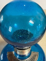 Vintage Italian Beccaro Acqui Cobalt Blue Glass Wine Bottle Made in Italy