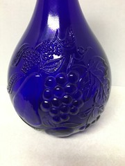 Vintage Casadis Milano LT2 Cobalt Blue « Jus De Fruits » Glass Jug-2 Liter