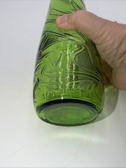 VTG RIPPLE Gallo&rsquo;s 1960-84 HIPPIE Wine Flavor Guard Green Glass Bottle 4/5 QT