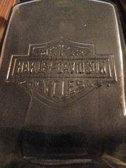 Harley Davidson 36oz Whiskey Decanter w/ Original Wood Box Poconos Mountains New