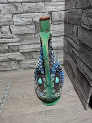 12&Prime; Ceramic Wine Genie Fantasy Bottle Pirate Decor Halloween Prop Jar Figurine