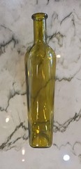 Green Glass Olive Oil Bottle 750mL Sold Empty 12-1/4&Prime; Tall