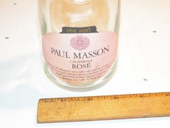 Vintage PAUL MASSON California Rose&rsquo; Wine Carafe Embossed w/ Original Labels