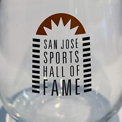 San Jose Hall of Fame Induction Logo Wine Glass