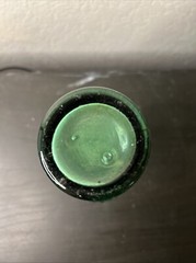 Cantine Vaselli Orvieto Translucent Blue Green Small Wine Bottle Pressed Glass