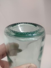 Vintage Aqua Blue/Green WINE Bottle Heavy Glass Beautiful Condition Decoration