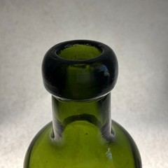 Vintage French Antique Green Glass Wine Bottle Circa 1920 – Empty Bottle 6.5&Prime; H