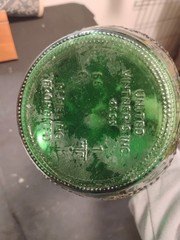 Vtg United Vintners 4555 half Gallon Green Glass Bottle/Established -1881