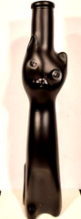 Moselland Black Happy Cat Riesling Wine Bottle Empty 13” Great Halloween Decor